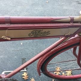 Vintage men's bicycle, badge says "Trail Blazer". Tank compartment says "Flyer". Possible old restoration, extra nice!