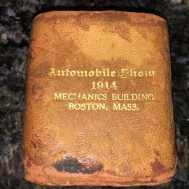 Antique Automobile Show 1914, Boston--leather cigarette case.