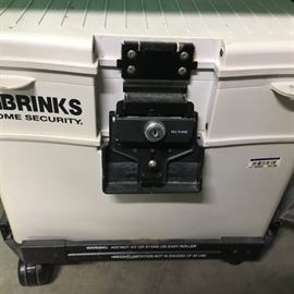 Brinks closet safe with key and on rollers