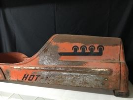 Garton HOT ROD pressed steel pedal car for restoration.