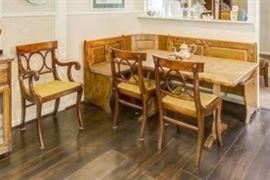 oak breakfast nook