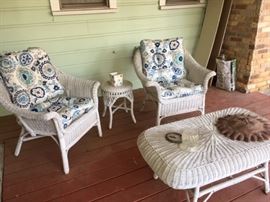 WHITE WICKER FURNITURE