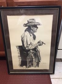 James Boren numbered and signed sketch 