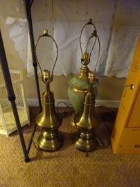 brass lamps