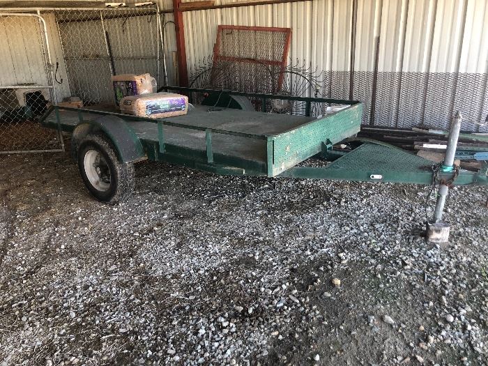 Single axle flat tilt bed trailer, 10 x 4 (Photo by BC)