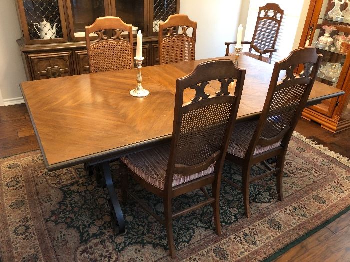 Vintage Mediterranean  Spanish revival style dining table by Stanley, circa 1970.  (Photo by BC) 