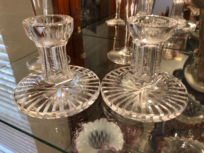 Waterford Crystal candle holder pair (Photo by BC)