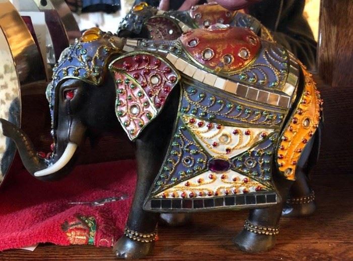 Decorative tribal Elephant-Trunk up for good luck!!!
