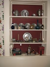                   Miscellaneous pewter and collectibles