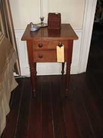   Very nice mid 19c cherry two drawer (dovetailed) stand