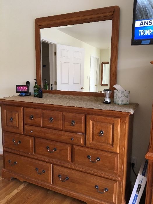 Oak Dresser with Mirror