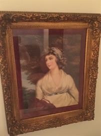 Victorian lady ornate framed lady