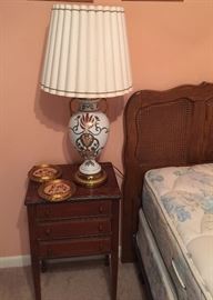 Sewing cabinet and lamp