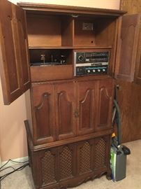 1970’s stereo, turntable system or take out the components and make a coffee bar. 