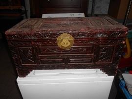 Carved Wood Chest