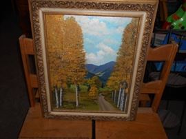 Painting framed in Gold Frame