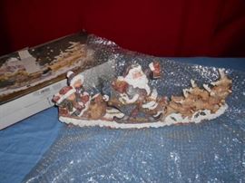 Santa and the Reindeer Decoration