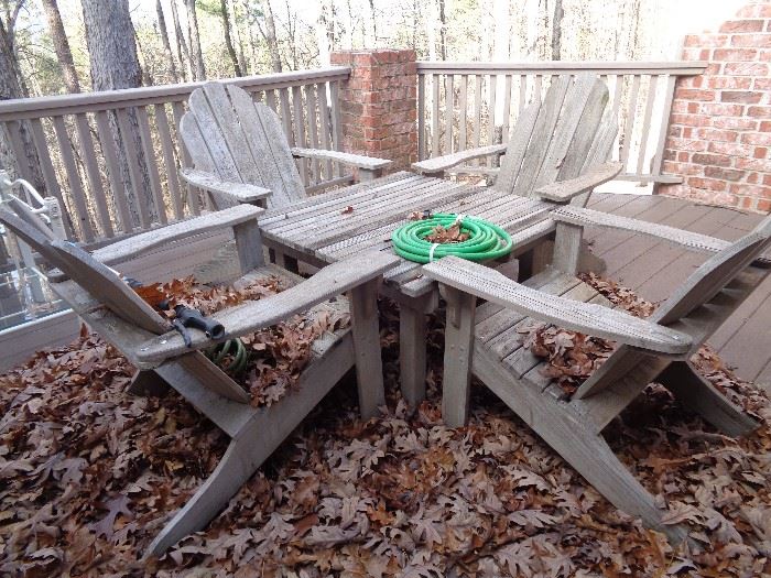Adirondack table & chairs