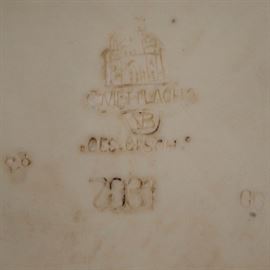 Mettlach Phanolith Porcelain Plaque - Signed by Jean-Baptiste Stahl, numbered "7031". Plaque measures 24 1/4" wide x 11 1/2" high. 