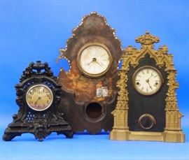 Victorian Iron Front Shelf Clocks