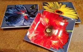 Bold Primary Color Tiles for Decoration and or Hot Plate for Table/Stove Decor.