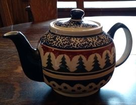 Decorative Boleslawiec Teapot handmade in Poland