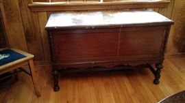 Antique Blanket Cedar Chest.