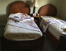 Antique twin beds