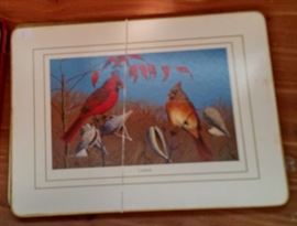 Bird Images cork backed Hard Placemats set of 4