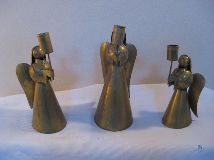 Brass Angel Candle Holders