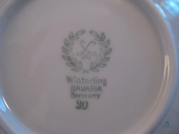 Winterling Barvaria Germany iridescent demi tasse cups and saucers