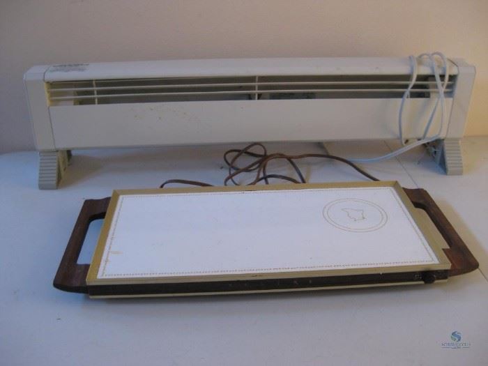 Electric Heater and Vintage Griddle