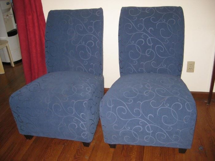 Contemporary blue chairs