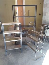 3 Metal Storage Shelves