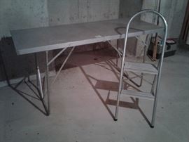 Aluminum Folding Table and Step Stool