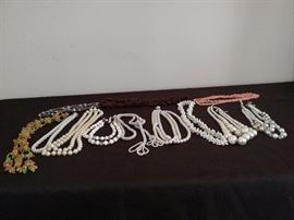 Faux Pearl and Beaded Necklaces