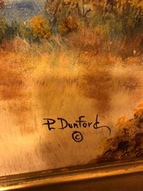 Large Dunford Signed Oil Painting