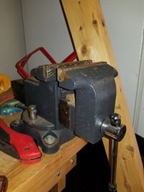 Vise for work bench top.