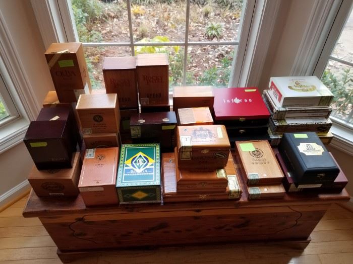 Extensive Cigar Box collection. 