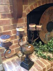 Rustic candle holder
