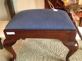 Small upholstered stool