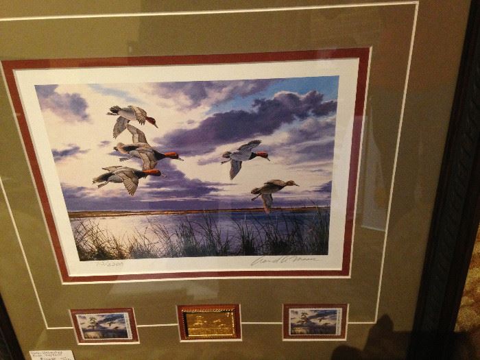 Duck print framed art - 712/3000