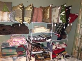 Pillows,  linens, sheets, and more