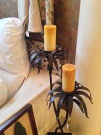 Palm tree candle holders