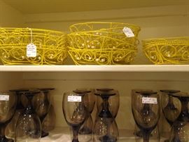 Baskets and other glassware