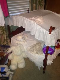 Vintage canopy doll bed