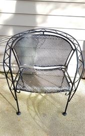 Wire mesh chair, vintage, goes with patio mesh table