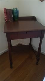 Antique slant top pine desk