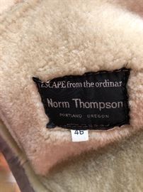Norm Thompson mens large shearling lamb coat