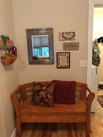 Entryway bench with storage in seat